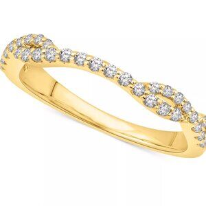 LIKE NEW Mined Diamond Twist Crossover Band (1/4 ct. t.w) in 14k Gold